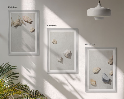 Nástenná galéria Plážové dekorácie s kameňmi v boho štýle