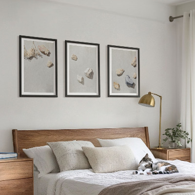 Nástenná galéria Plážové dekorácie s kameňmi v boho štýle