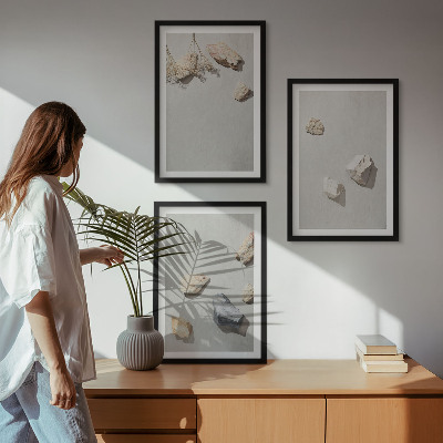 Nástenná galéria Plážové dekorácie s kameňmi v boho štýle