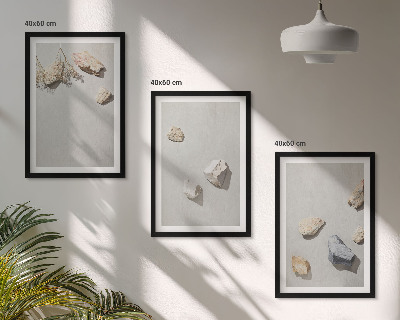 Nástenná galéria Plážové dekorácie s kameňmi v boho štýle