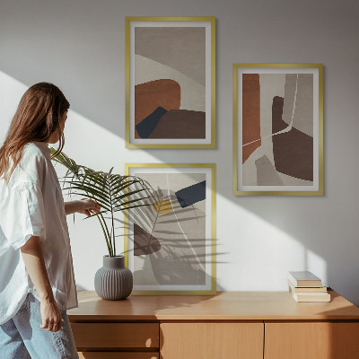 Sada nástenných dekorácií Abstraktná maľba v boho štýle