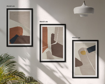 Sada nástenných dekorácií Abstraktná maľba v boho štýle