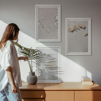 Nástenná galéria pieskové kamene boho textúra