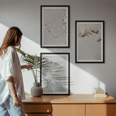 Nástenná galéria pieskové kamene boho textúra