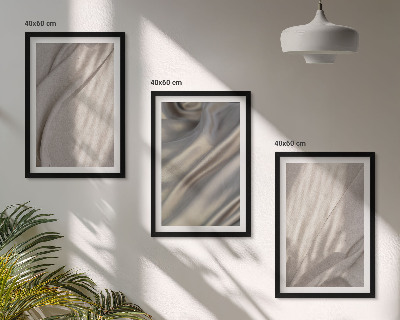 Nástenná galéria Detailný záber na prírodné boho látky