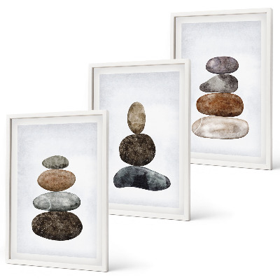 Sada nástenných dekorácií Minimalistické boho kamene