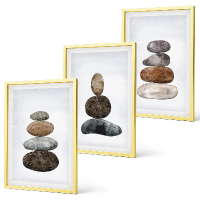 Sada nástenných dekorácií Minimalistické boho kamene