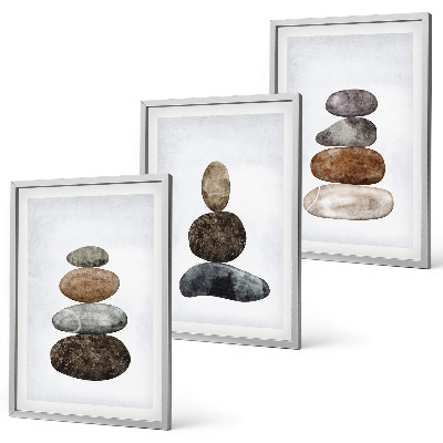 Sada nástenných dekorácií Minimalistické boho kamene