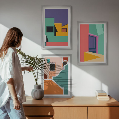 Nástenná galéria Farebné ilustrácie mesta