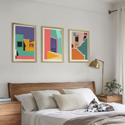 Nástenná galéria Farebné ilustrácie mesta