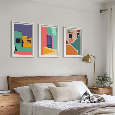 Nástenná galéria Farebné ilustrácie mesta