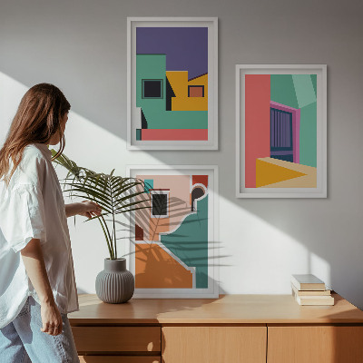 Nástenná galéria Farebné ilustrácie mesta
