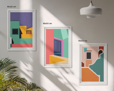 Nástenná galéria Farebné ilustrácie mesta