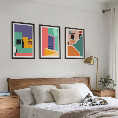 Nástenná galéria Farebné ilustrácie mesta