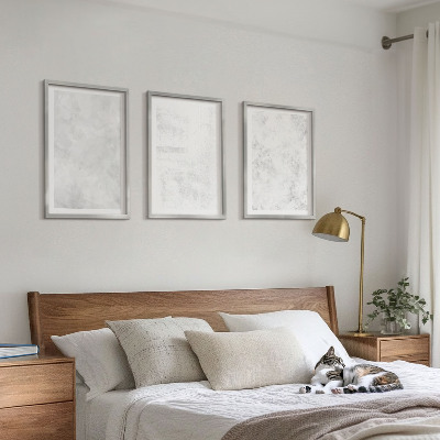 Sada nástenných dekorácií Minimalistické pozadie s bielymi škvrnami