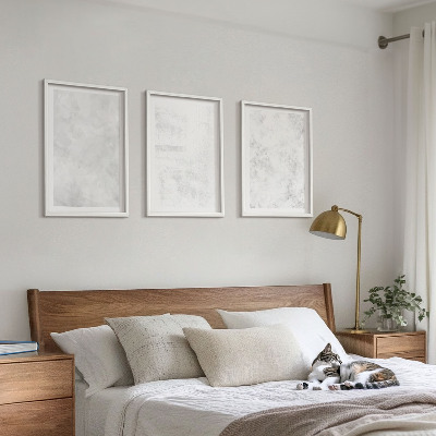 Sada nástenných dekorácií Minimalistické pozadie s bielymi škvrnami
