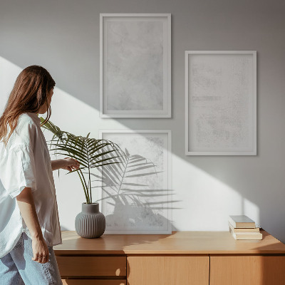 Sada nástenných dekorácií Minimalistické pozadie s bielymi škvrnami