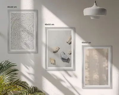 Sada nástenných dekorácií v štýle boho s prírodnými textúrami