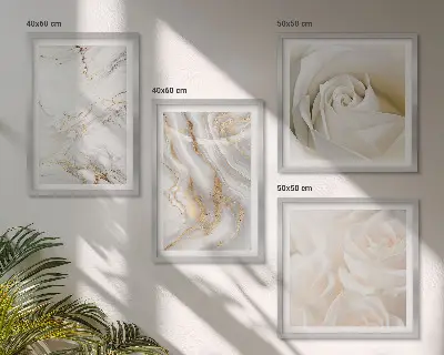 Zarámovaný set obrazov s motívom elegantných mramorových vzorov