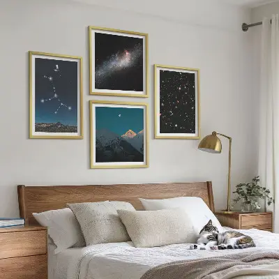 Zarámovaný set obrazov Vesmír galaxie Panny zarámovaný set obrazov