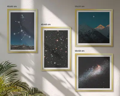 Zarámovaný set obrazov Vesmír galaxie Panny zarámovaný set obrazov