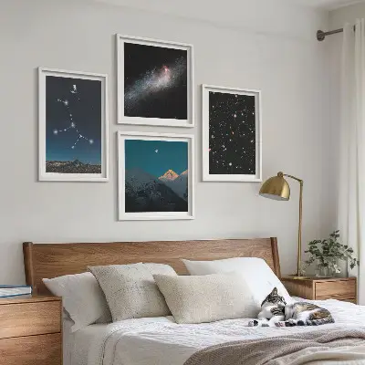 Zarámovaný set obrazov Vesmír galaxie Panny zarámovaný set obrazov