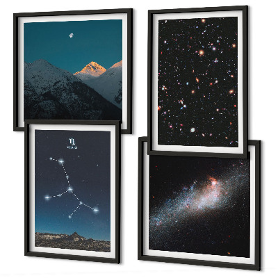 Zarámovaný set obrazov Vesmír galaxie Panny