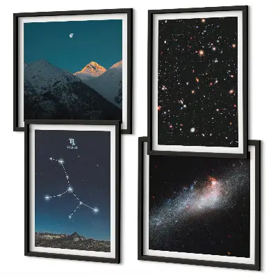 Zarámovaný set obrazov Vesmír galaxie Panny zarámovaný set obrazov