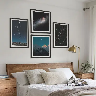 Zarámovaný set obrazov Vesmír galaxie Panny zarámovaný set obrazov
