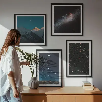 Zarámovaný set obrazov Vesmír galaxie Panny zarámovaný set obrazov
