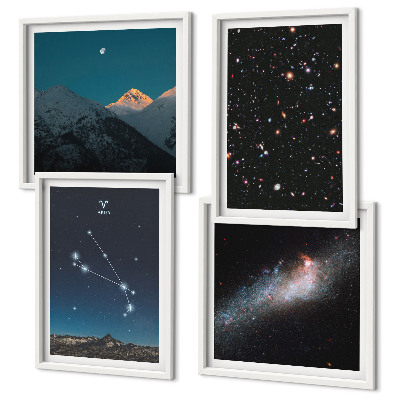 Dekoratívna sada obrazov Kozmické krajiny galaxií