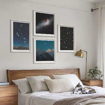 Dekoratívna sada obrazov Kozmické krajiny galaxií