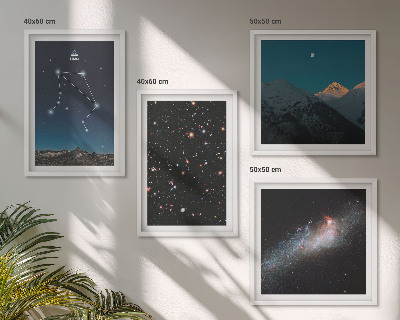 Dekoratívna sada obrazov Vesmírna galaxia Váhy nočná obloha