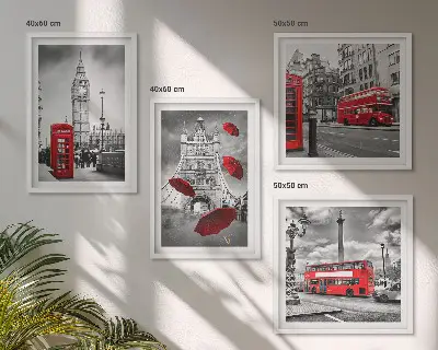 Zarámovaný set obrazov so svetlým pozadím listov ginkga