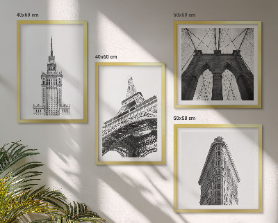 Dekoratívna sada obrazov Architektúra čiernobiely minimalizmus