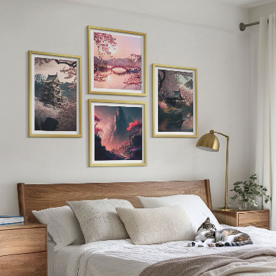 Zarámovaný set obrazov Fantastické krajiny Japonska