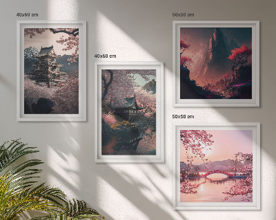 Zarámovaný set obrazov Fantastické krajiny Japonska
