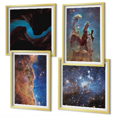 Dekoratívna sada obrazov Vesmírne krajiny galaxií