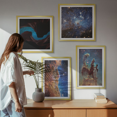 Dekoratívna sada obrazov Vesmírne krajiny galaxií