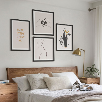 Zarámovaný set obrazov Minimalistické boho ilustrácie