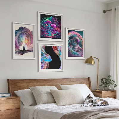 Dekoratívna sada obrazov Farebné ilustrácie fantasy umenia