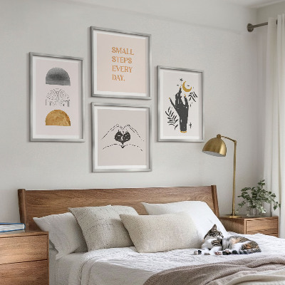 Dekoratívna sada obrazov Minimalistické boho ilustrácie