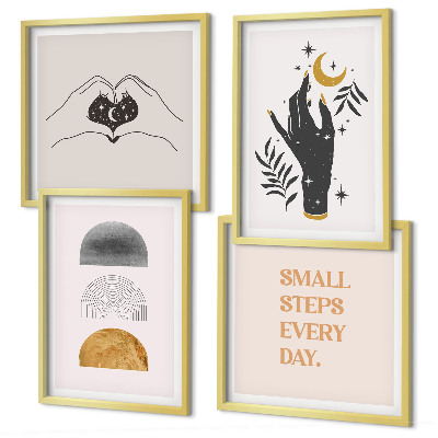 Dekoratívna sada obrazov Minimalistické boho ilustrácie