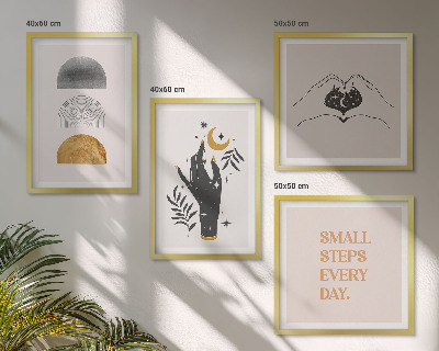 Dekoratívna sada obrazov Minimalistické boho ilustrácie