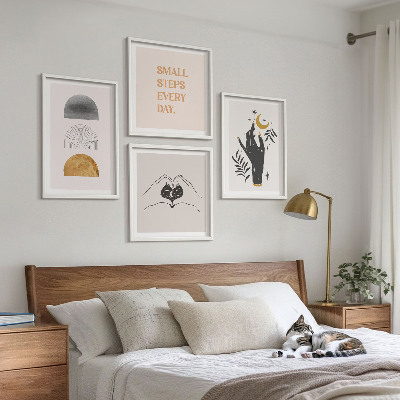 Dekoratívna sada obrazov Minimalistické boho ilustrácie