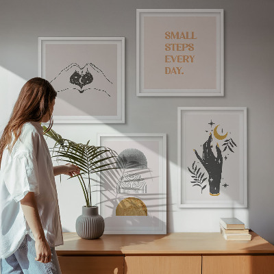Dekoratívna sada obrazov Minimalistické boho ilustrácie