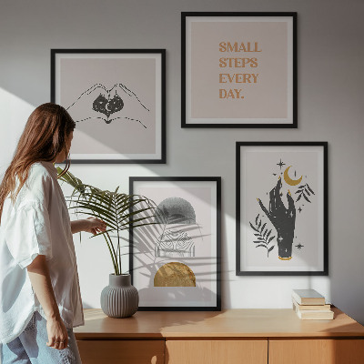 Dekoratívna sada obrazov Minimalistické boho ilustrácie
