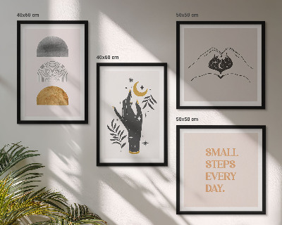 Dekoratívna sada obrazov Minimalistické boho ilustrácie