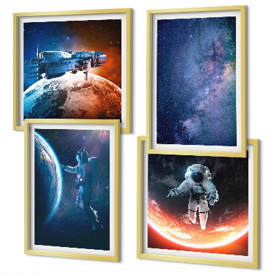 Dekoratívna sada obrazov Hviezdy vesmírnych astronautov