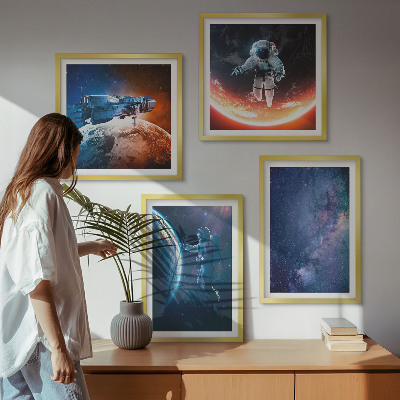 Dekoratívna sada obrazov Hviezdy vesmírnych astronautov